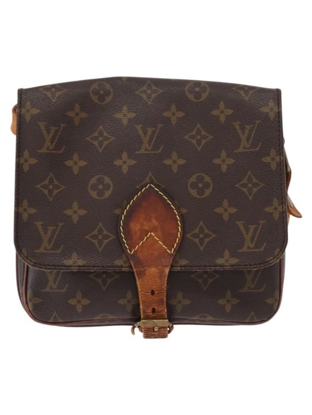 Authentic LOUIS VUITTON Monogram Cartouchiere MM Shoulder Bag M51253 LV - Picture 5 of 16